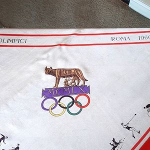OLYMPIC Vintage Italy, Giochi, Roma, MCMLX, 100% silk.